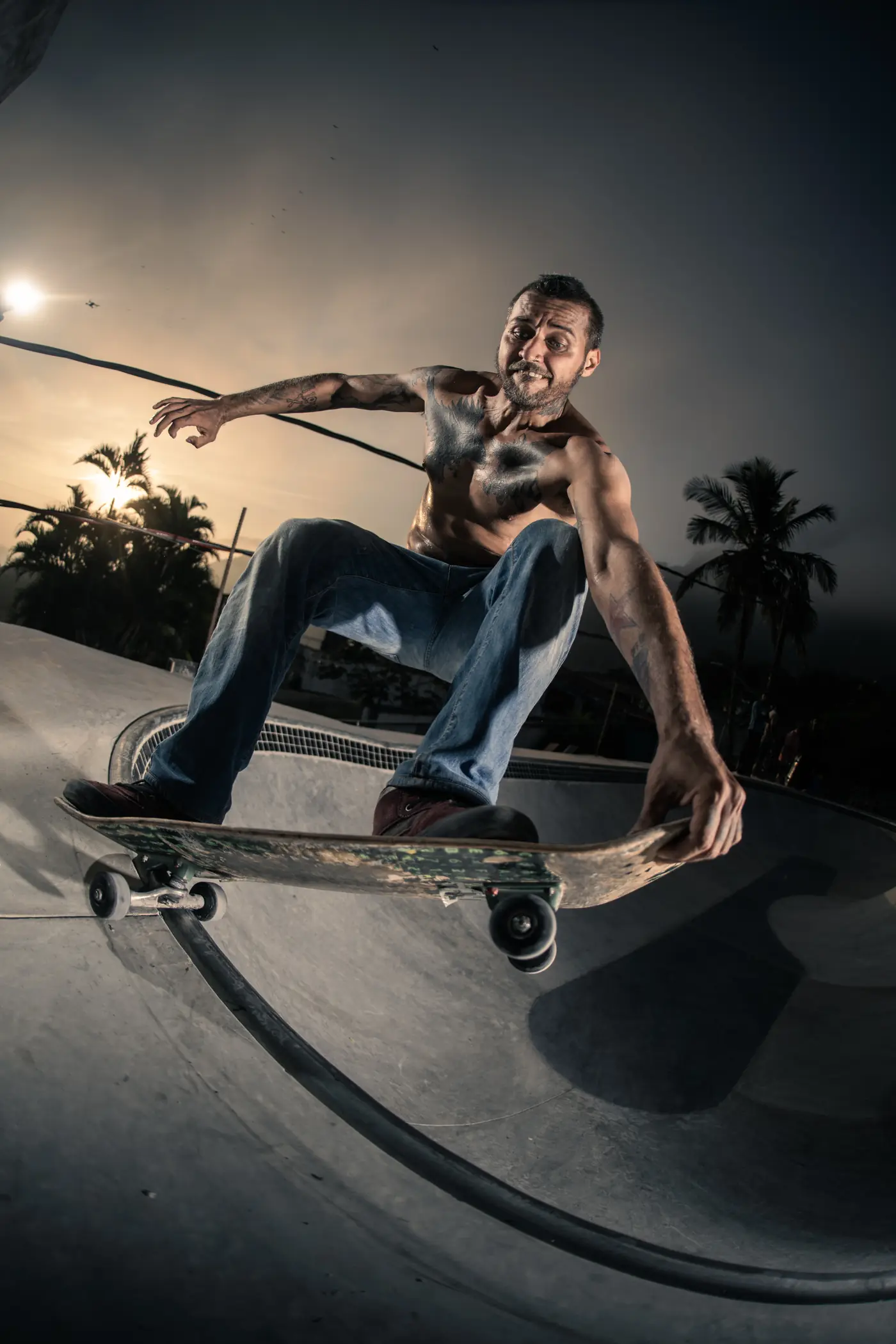 Detalhe final da obra de skate no Joá